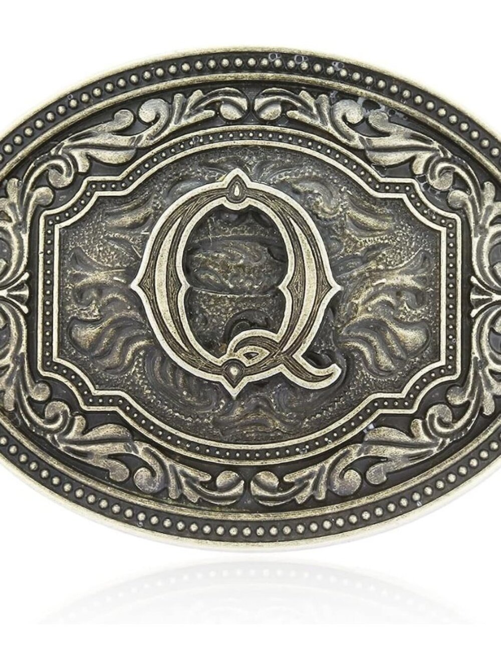 Men's Q Initial Letters Western Cowboy Rodeo Imported Zinc Alloy Belt Buckle